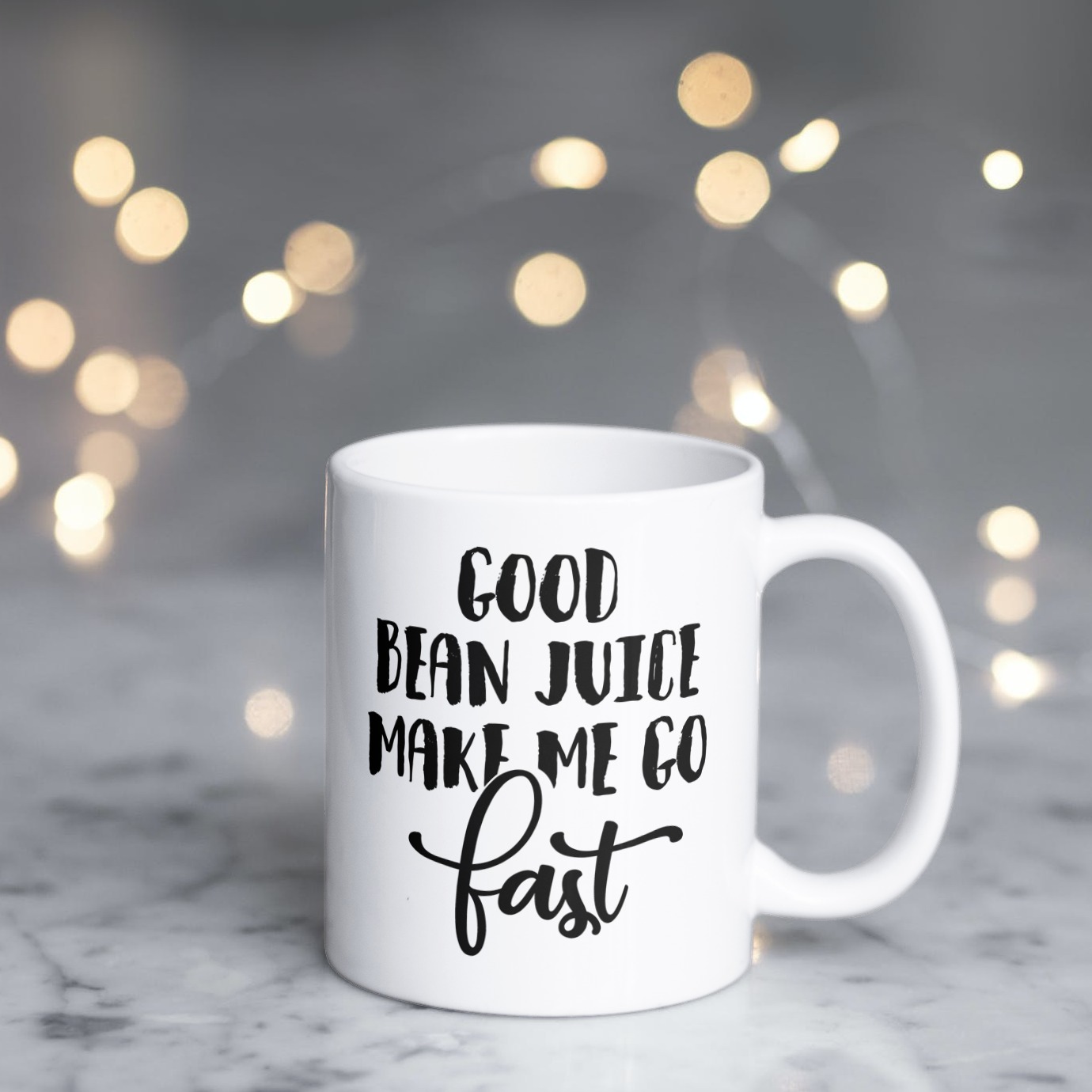 Good Bean Juice Make Me GoFast Ceramic Coffee Mug Travel Mug Beer