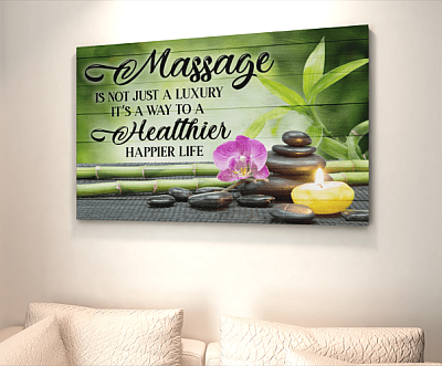 Alternative view of Massage Is Not Just a Luxury Massage Therapist Gallery Wrapped Framed Canvas Prints - Unframed Poster