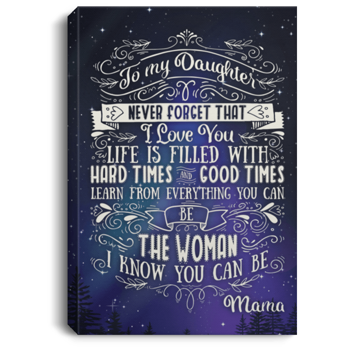 To My Daughter Never Forget That I Love You Gallery Wrapped Framed ...