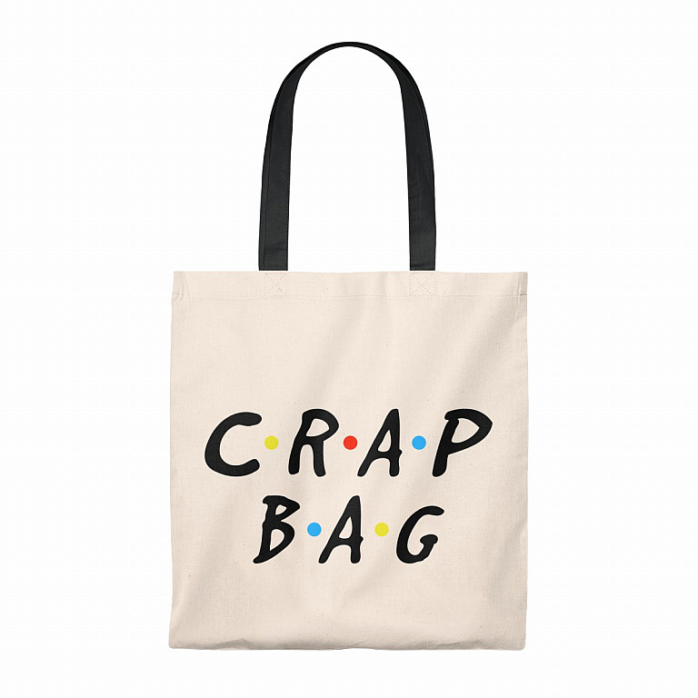 Crap Bag Friend Crap Bag Vintage Canvas Tote Bag CubeBik