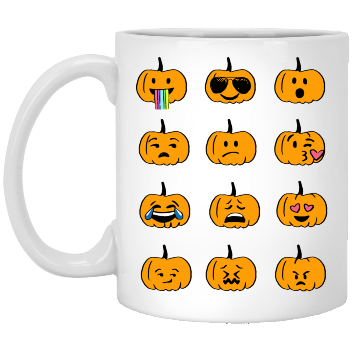 Halloween Mug Pumpkin Face Halloween Coffee Mug CubeBik