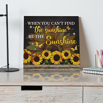 Alternative view of When You Can't Find The Sunshine Be The Sunshine Framed Canvas Prints - Unframed Poster - Home Decor Wall Art
