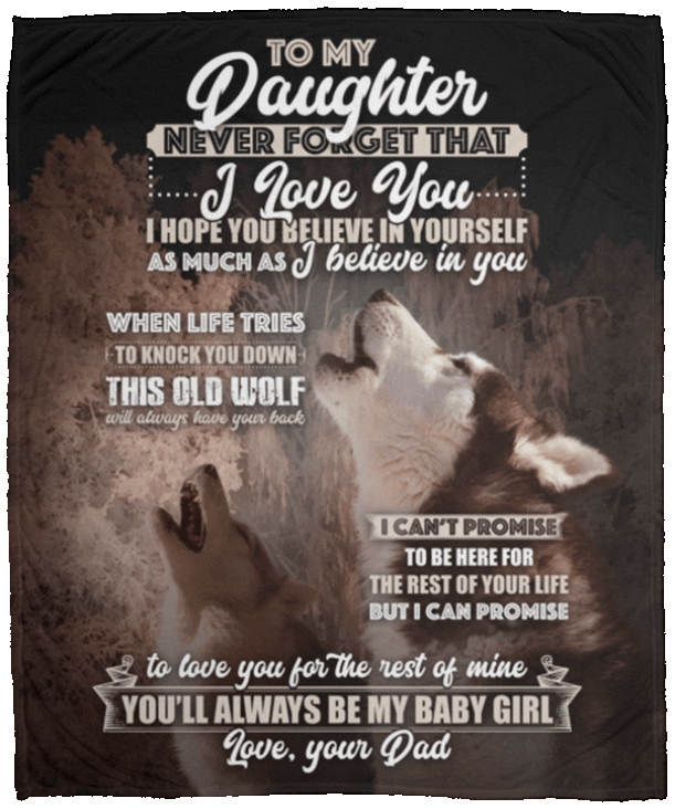 Wolf Dad To My Son I Can Promise To Love You For The Rest Of Mine Fleece Blanket
