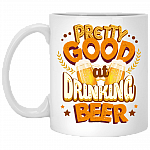 Pretty Good At Drinking Beer Ceramic Coffee Mug - Beer Stein - Water Bottle - Color Changing Mug