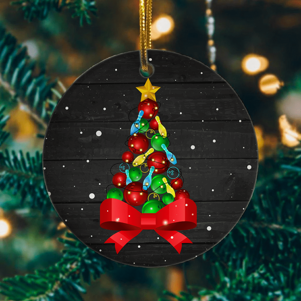 Bowling Ornament Funny Bowling Christmas Tree Light Christmas