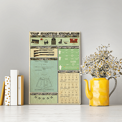 Alternative view of Trap Shooting Knowledge Gallery Wrapped Framed Canvas Prints - Home Decor Wall Art