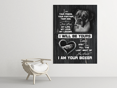 Alternative view of Boxer I Am Your Friend Your Partner Your Dog Gallery Wrapped Framed Canvas Prints - Unframed Poster