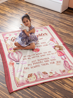 Alternative view of Dear Granddaughter You Are The Rhythm Of My Heart Fleece Blanket - Premium Sherpa Blanket - Woven Blanket