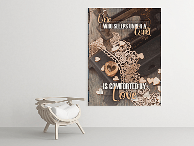 Alternative view of One Who Sleeps Under A Quilt Is Comforted By Love Gallery Wrapped Framed Canvas Prints - Unframed Poster