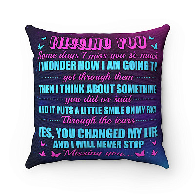 Missing You Some Days I Miss You So Much Throw Pillow - Decorative Pillow - Indoor Outdoor Cushion