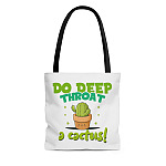 Go Deep Throat a Cactus All Over Print Tote Bag-Shoulder Bag-Reusable Grocery Shopping Bag