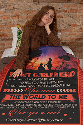 Alternative view of To My Girlfriend I May Not Be Able To Tell You This Everyday Fleece Blanket - Premium Sherpa Blanket