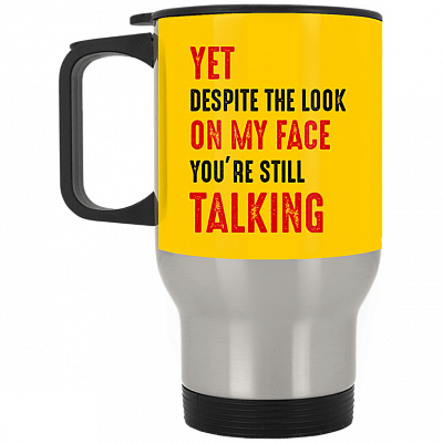 14 oz. Silver Travel Mug