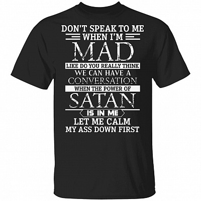 Don't Speak To Me When I'm Mad Like Do You Really Think We Can Have A Conversation Funny Saying T-Shirt