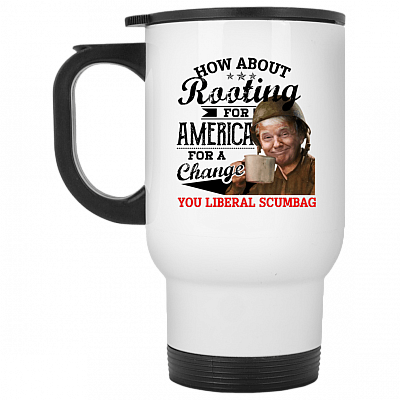 14 oz. White Travel Mug