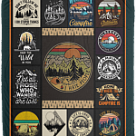 Vintage I Hate People Blanket For Camping Lovers