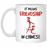 It Means Friendship In Chinese Funny Naughty Coffee Mug - Beer Stein - Water Bottle - Color Changing Mug