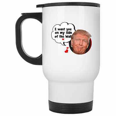 14 oz. White Travel Mug