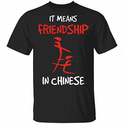 It Means Friendship In Chinese Funny Naughty T-Shirt