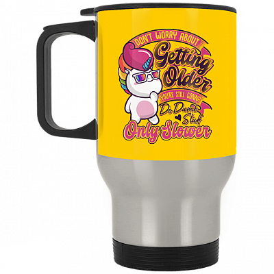 14 oz. Silver Travel Mug