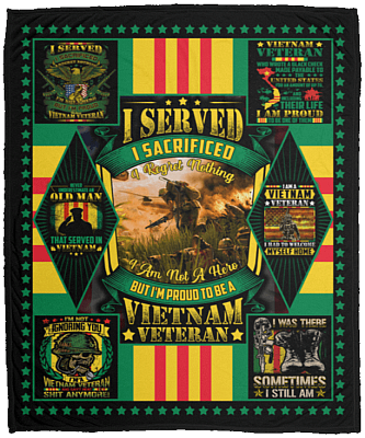 I Served I Sacrificed I Am Not A Hero But I'm Proud To Be A Vietnam Veteran Fleece Blanket - Sherpa Blanket