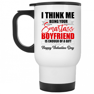 14 oz. White Travel Mug