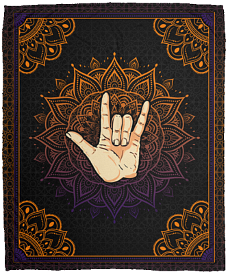 I Love You Sign Language Fleece Blanket - Premium Sherpa Blanket