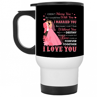 14 oz. White Travel Mug