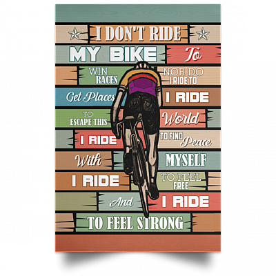 Alternative view of Ride Bicycle Statement Canvas Poster
