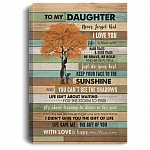 To My Daughter Never Forget That I Love You Motherhood Tree Framed Canvas - Unframed Poster