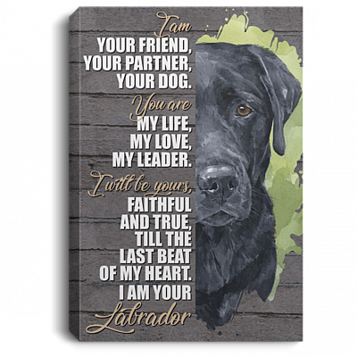 Labrador I'm Your Friend Your Partner Your Dog Lovers Framed Canvas - Unframed Poster