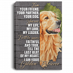 Golden Retriever I'm Your Friend Your Partner Your Dog Lovers Framed Canvas - Unframed Poster