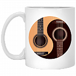 Ying-Yang Guitar Lover Ceramic Coffee Mug - Beer Stein - Water Bottle - Color Changing Mug