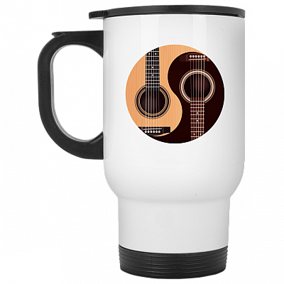 14 oz. White Travel Mug