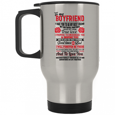 14 oz. Silver Travel Mug