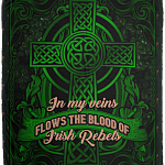 Saint Patrick Gift In My Veins Flows the Blood of Irish Rebels Fleece Blanket - Premium Sherpa Blanket