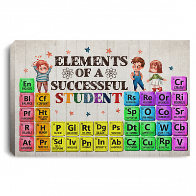 Elements of a Successful Student Engaged Balance Confident Classroom Framed Canvas - Unframed Poster