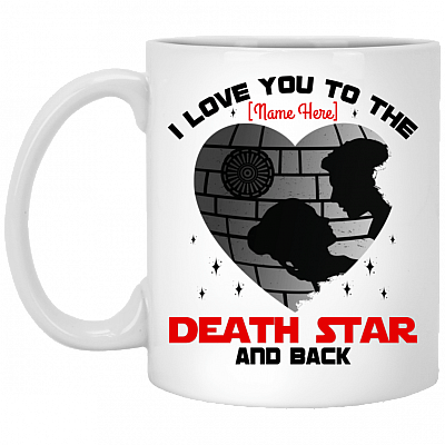 I Love You to the Death-Star Back Wars Personalized Ceramic Coffee Mug-Beer Stein-Water Bottle-Color Changing Mug