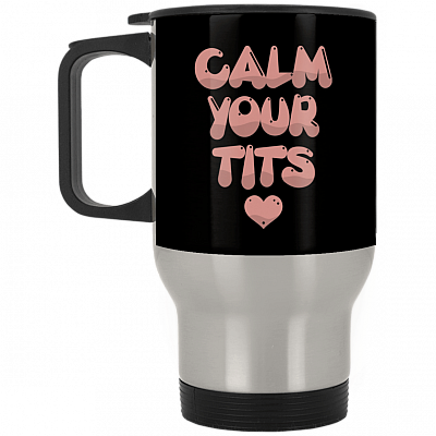 14 oz. Silver Travel Mug