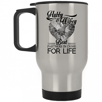 14 oz. Silver Travel Mug