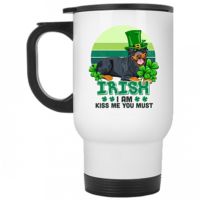 14 oz. White Travel Mug