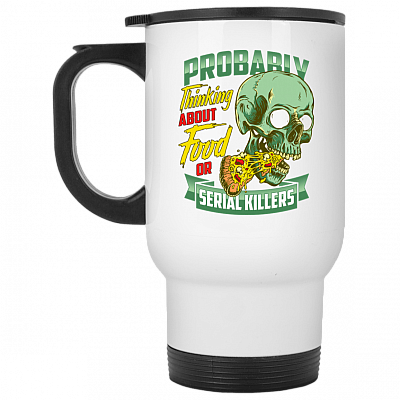 14 oz. White Travel Mug