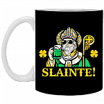 Slainte Shamrock Funny St Patricks Day Beer Stein - Coffee Mug - Water Bottle