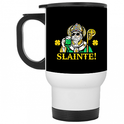 14 oz. White Travel Mug