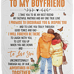 To My Boyfriend I Take You to Be My Best Friend My Faithful Partner Fleece Blanket - Premium Sherpa Blanket