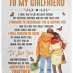 To My Girlfriend I Take You to Be My Best Friend My Faithful Partner Fleece Blanket - Premium Sherpa Blanket