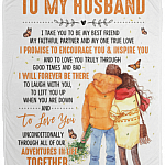 To My Husband I Take You to Be My Best Friend My Faithful Partner Fleece Blanket - Premium Sherpa Blanket
