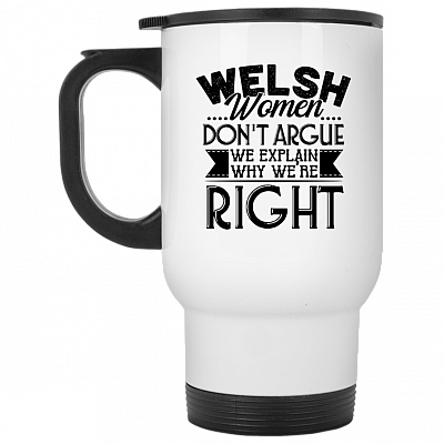 14 oz. White Travel Mug