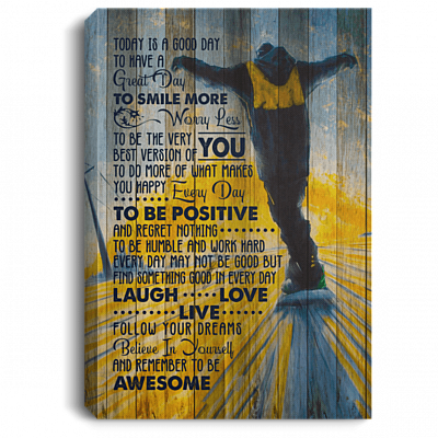 Today Is A Good Day To Have A Great Day To Smile More Worry Less Framed Canvas - Unramed Poster - Skiing Wall Art