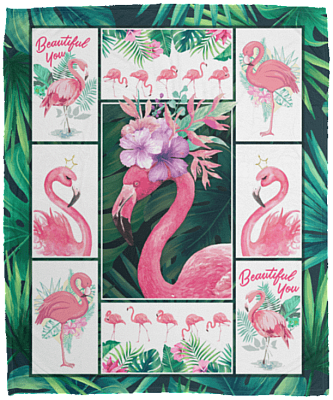Flamingo Blanket Flamingo Fleece Blanket - Premium Sherpa Blanket